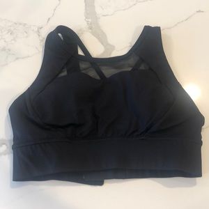 Lululemon mesh top sports bra! Size 8. Black. Rarely worn!
